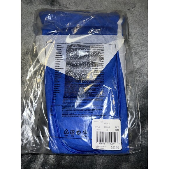 2X/3X Nike NBA Hyperstrong Mens Padded Compression Knee Sleeves Color 400 - Picture 2 of 2